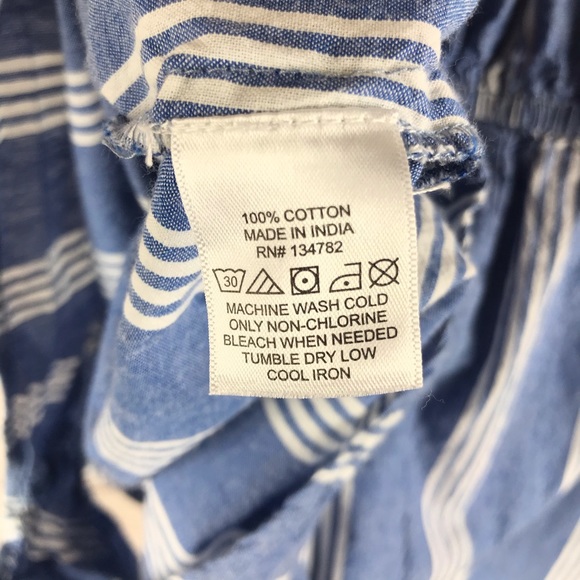 Hint of Blush Striped Off The Shoulder Romper Sz M - Picture 7 of 7